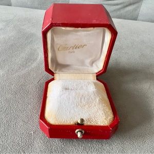 Vintage CARTIER Ring Box 2.30x2.30x2 inches